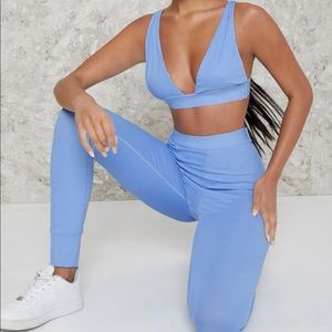 Ribbed Bralette & High Rise Legging Set (lightly worn)